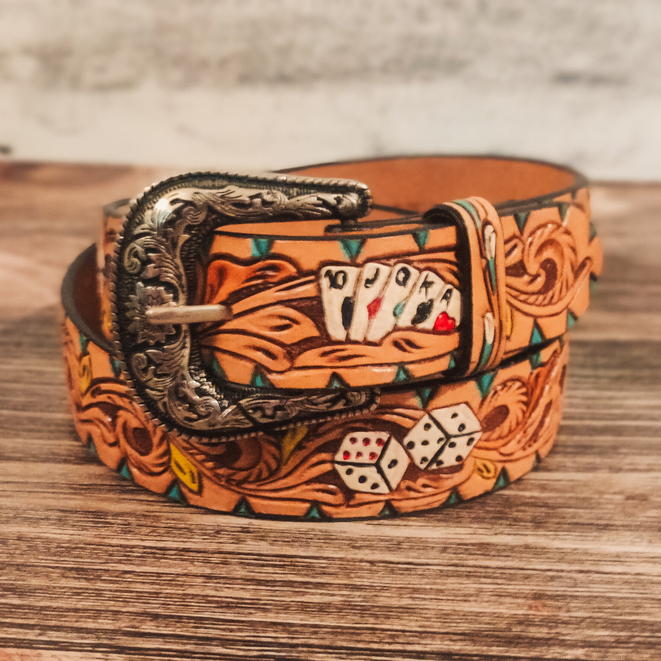 Gambler Tooled Belt
