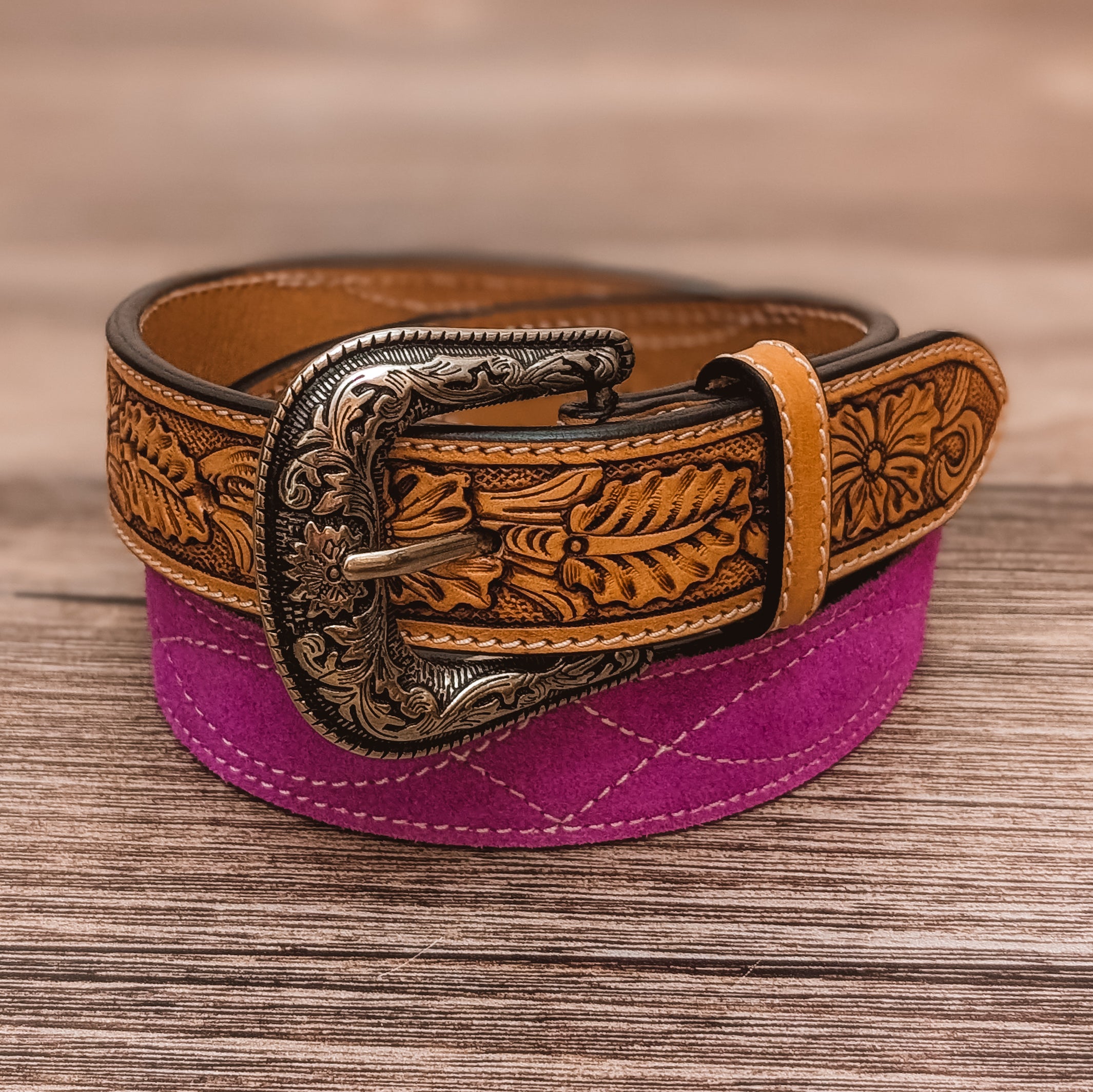 Purple Bootstitch Belt