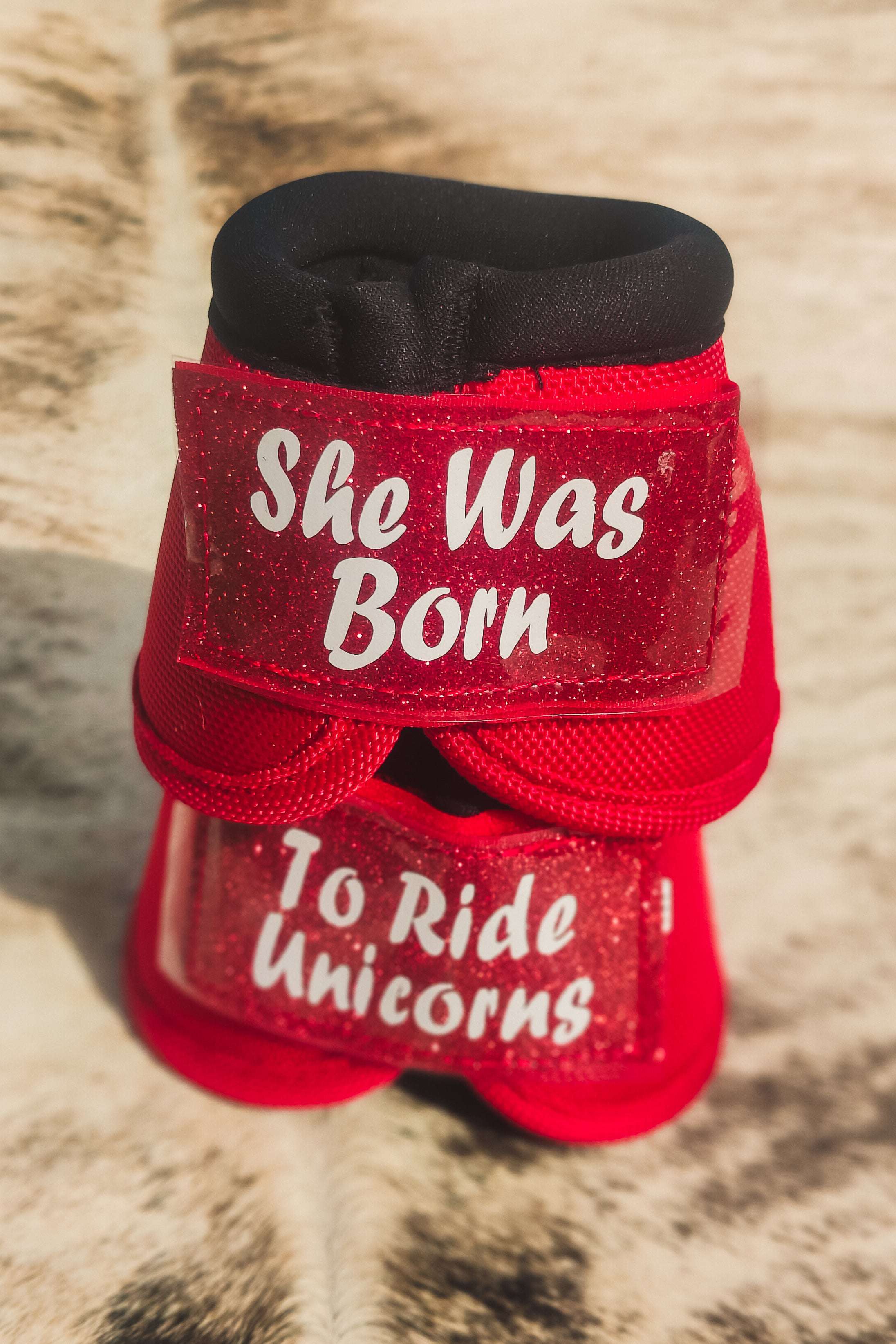 She Was Born To Ride Unicorns Custom Bells - The Glamorous Cowgirl