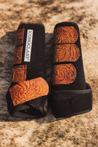 Western Classic Custom Tooled Leather Strap Boots - The Glamorous Cowgirl