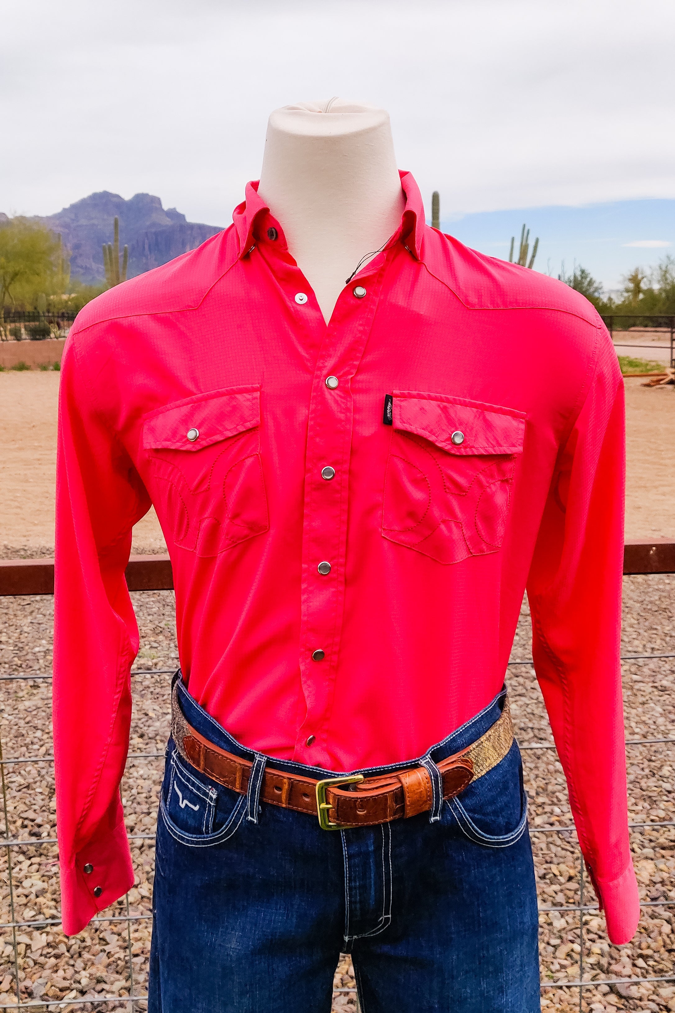 Red Sol Button Down - The Glamorous Cowgirl