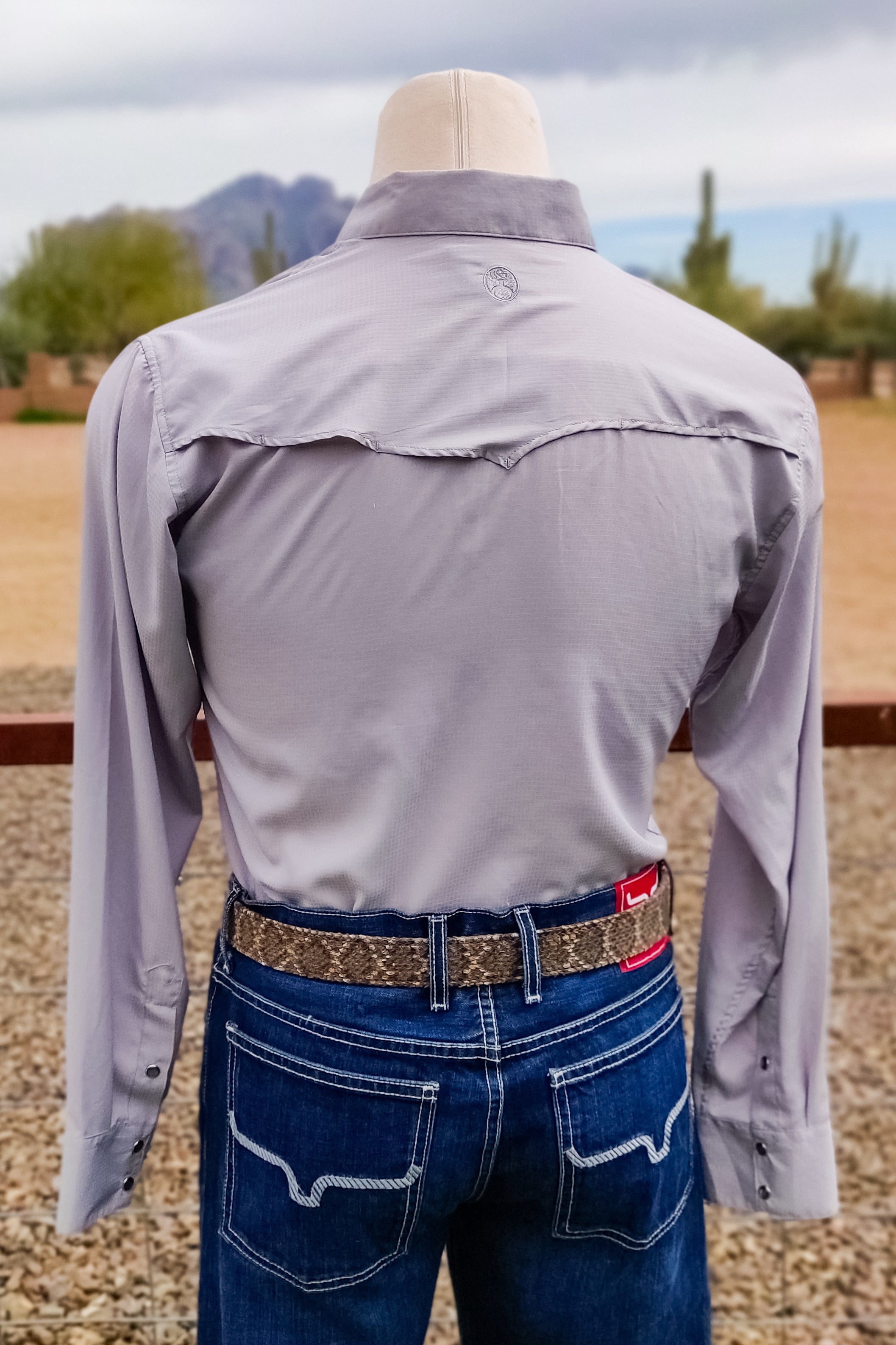 Grey Sol Button Down - The Glamorous Cowgirl