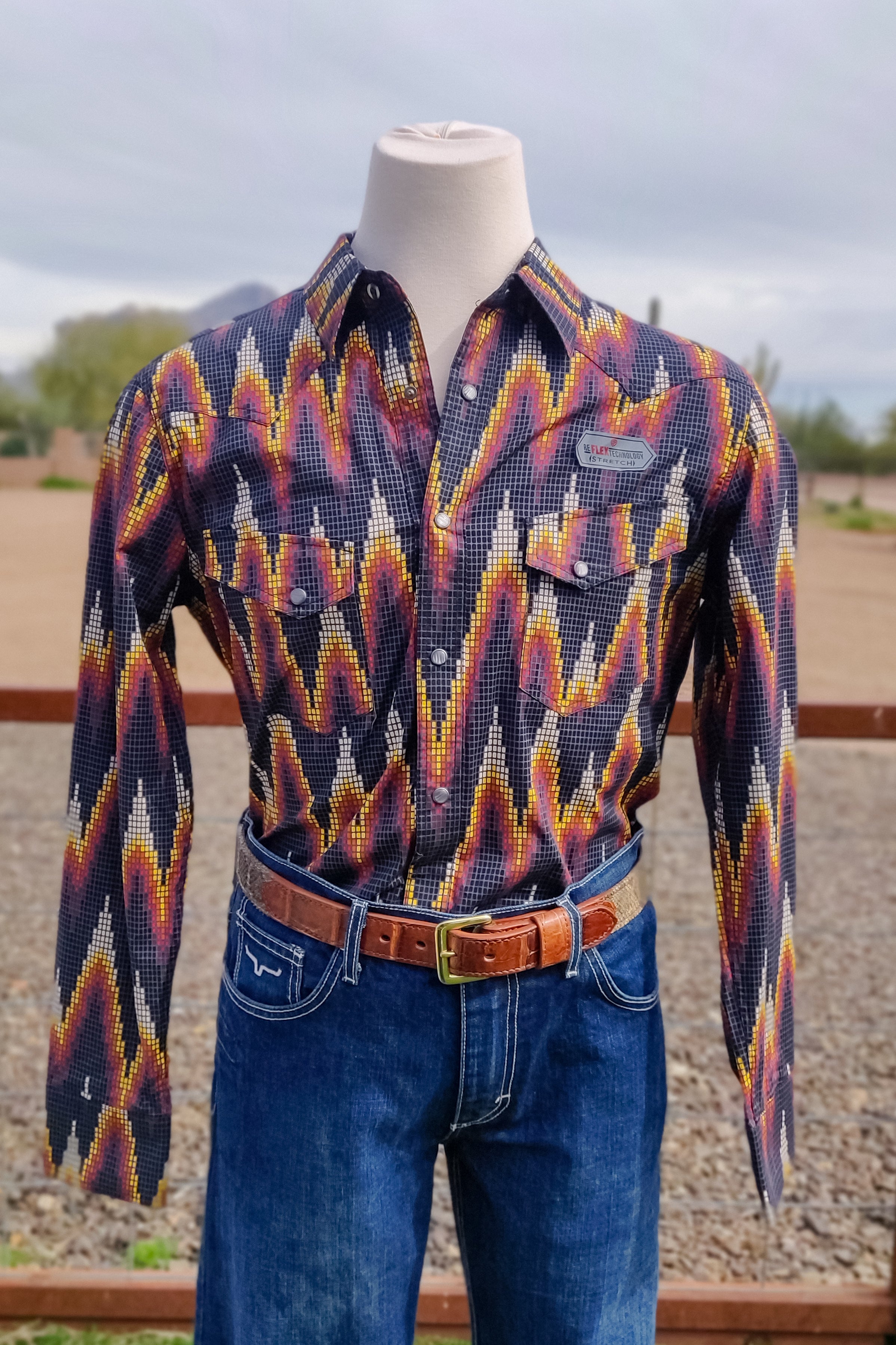 Digital Dash Button Down - The Glamorous Cowgirl