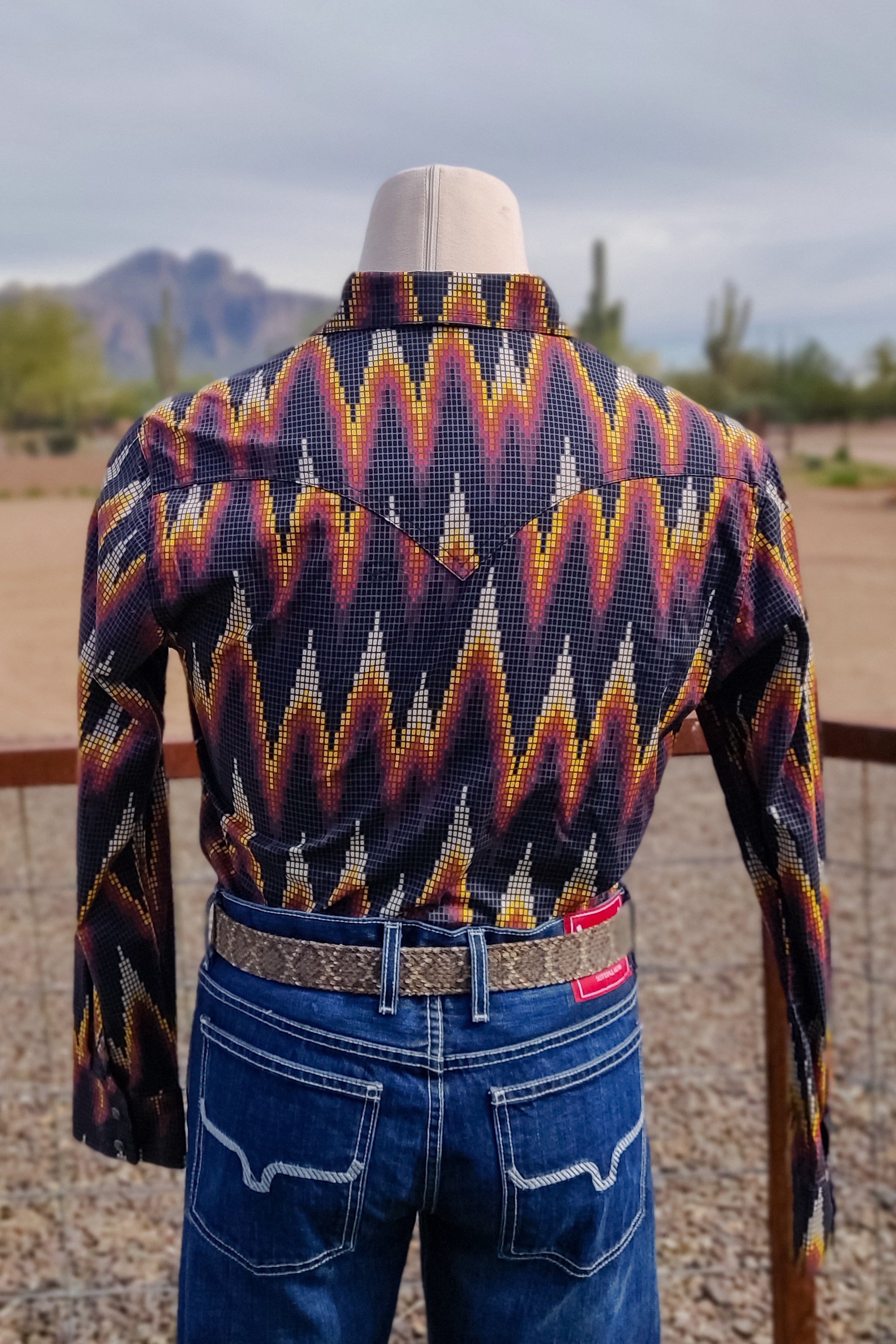 Digital Dash Button Down - The Glamorous Cowgirl