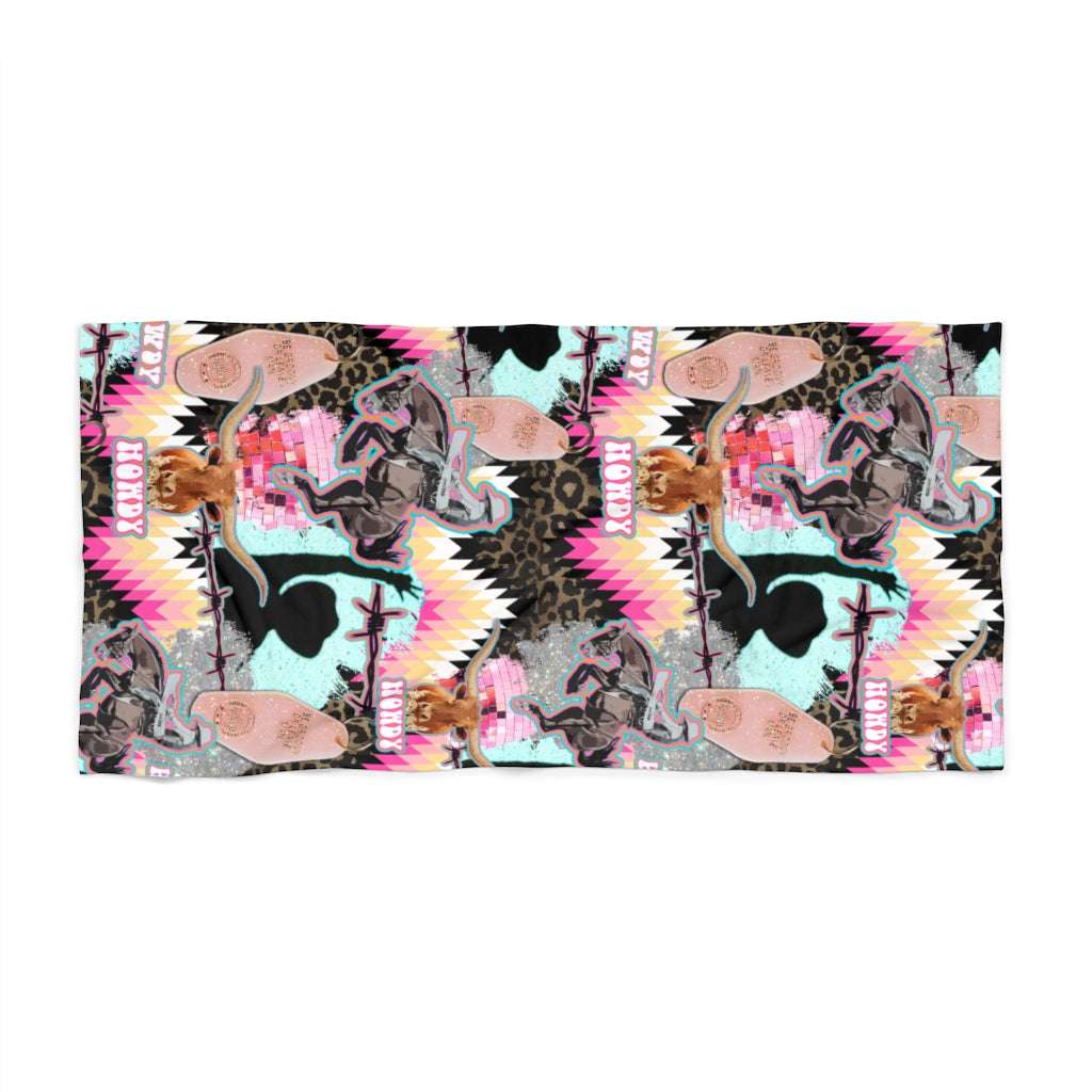 Buck Em Cowgirl Beach Towel - The Glamorous Cowgirl