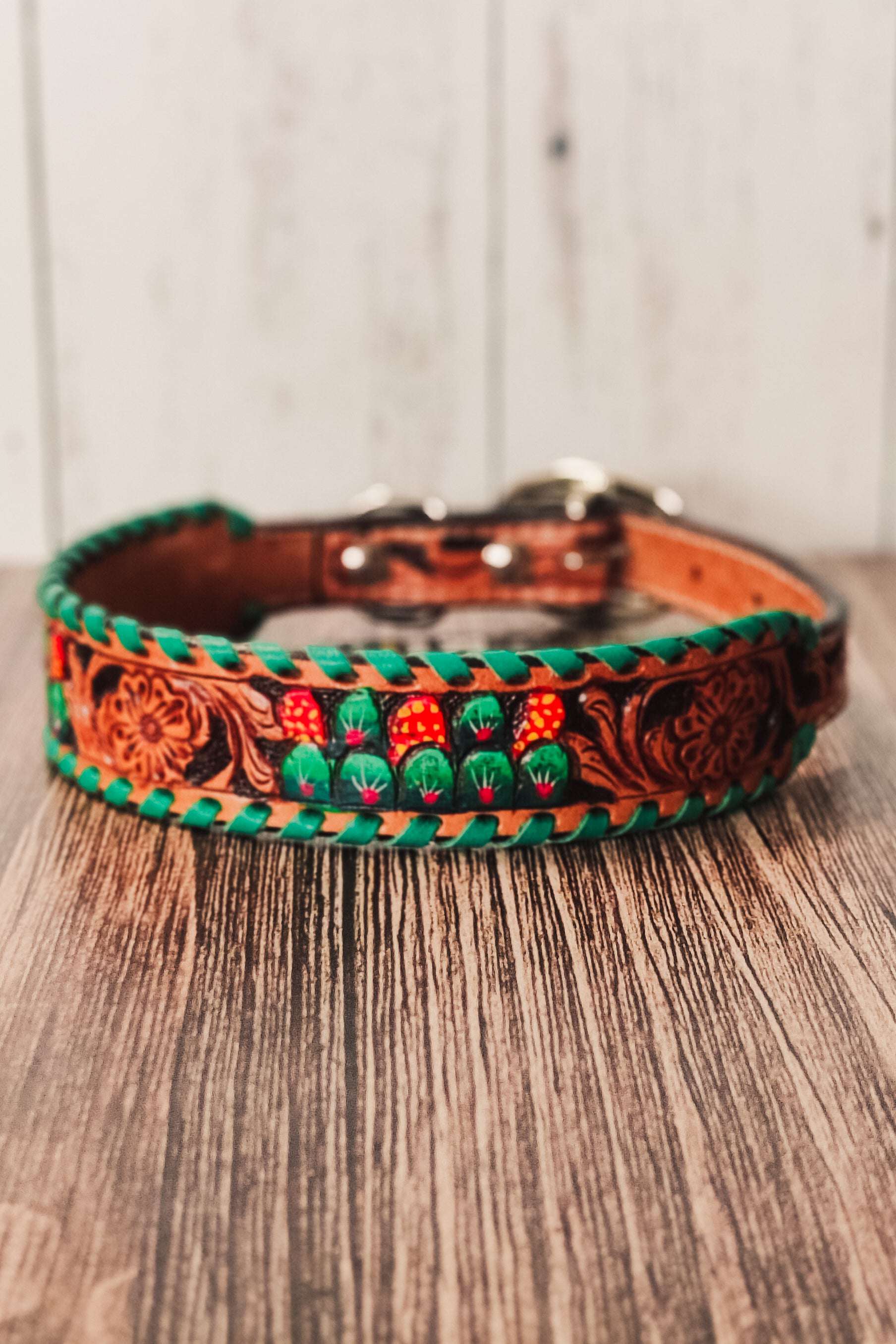 Cactus Dog Collar - Cactus - The Glamorous Cowgirl