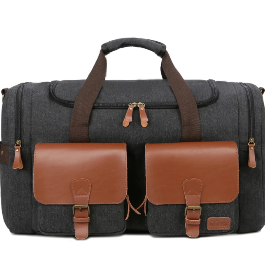 Canvas and Leather Duffle Bag - The Glamorous Cowgirl