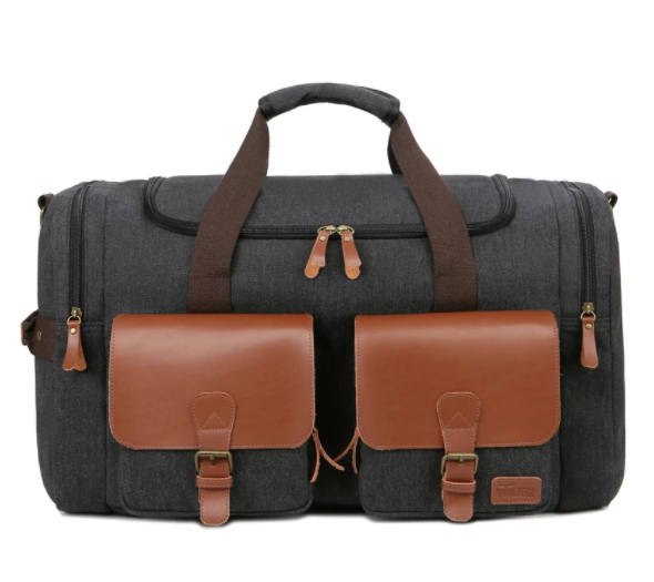 Canvas and Leather Duffle Bag - The Glamorous Cowgirl