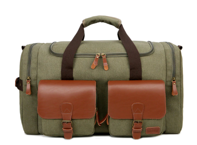 Canvas and Leather Duffle Bag - The Glamorous Cowgirl