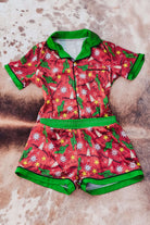 Falalalala Cowskull Satin Pjs - The Glamorous Cowgirl