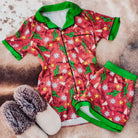 Falalalala Cowskull Satin Pjs - The Glamorous Cowgirl