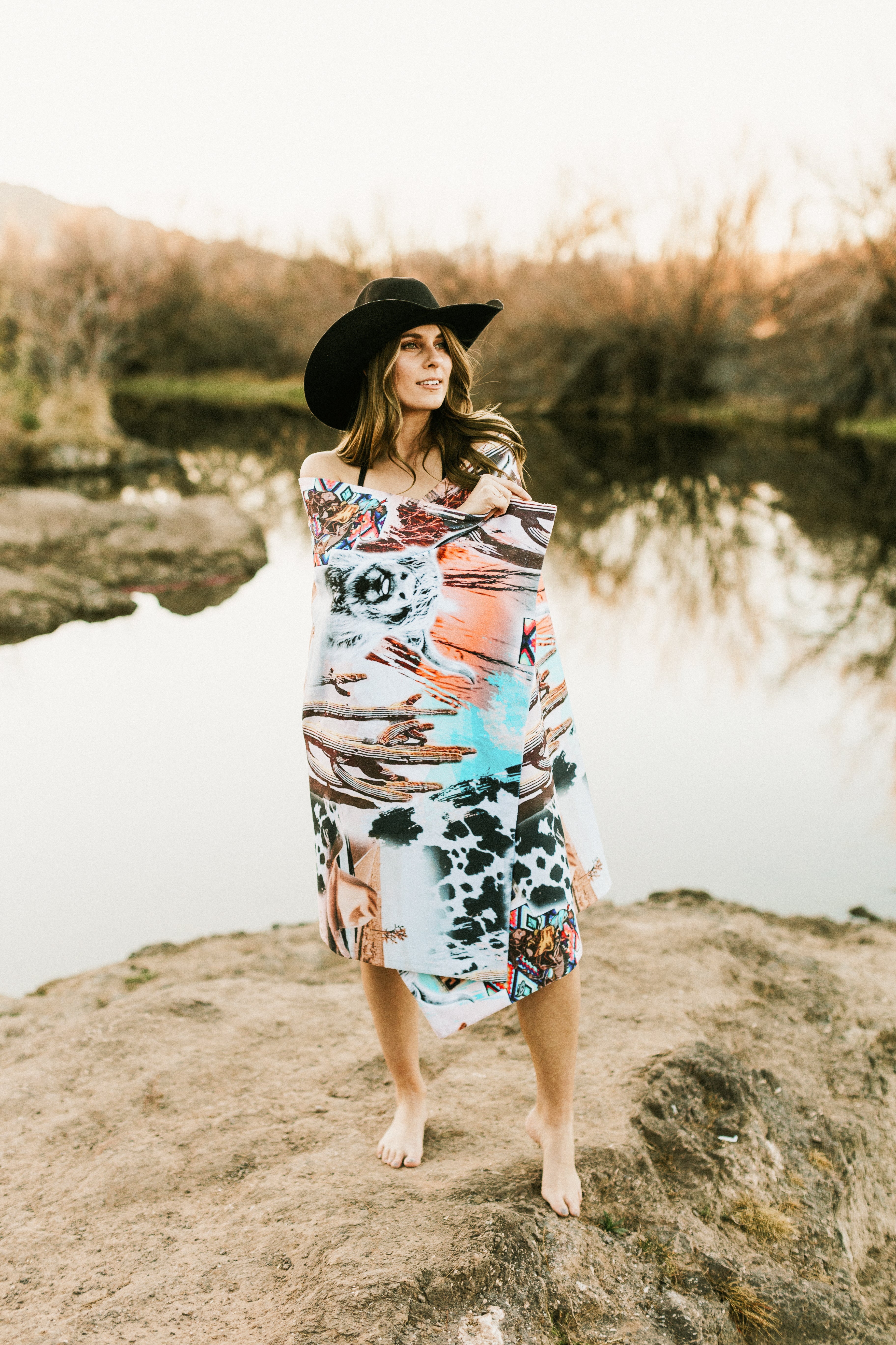 The World Needs More Cowboys Beach Towel - The Glamorous Cowgirl