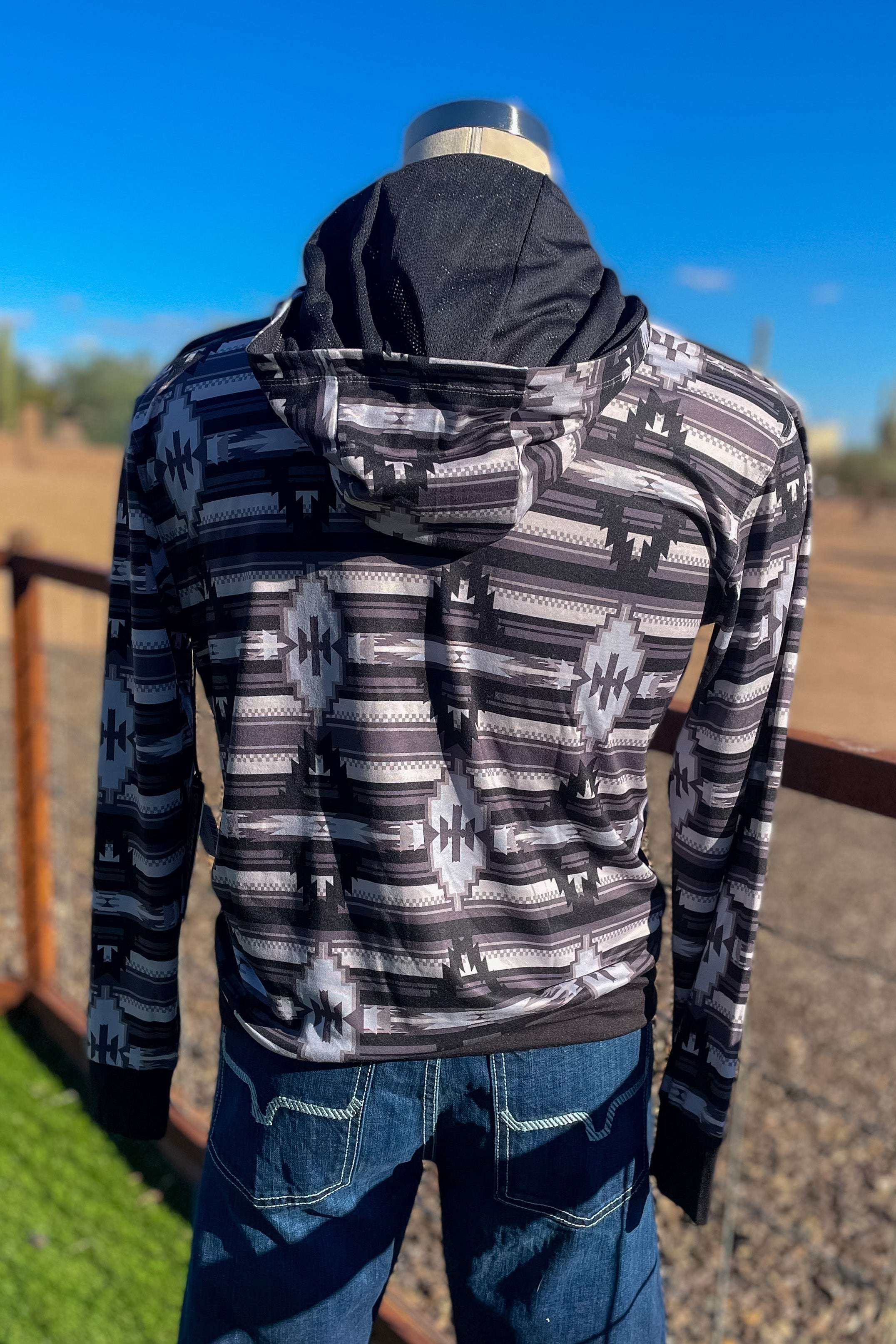 Gray Rocky Mountain Hoodie By Rock & Roll Denim - The Glamorous Cowgirl