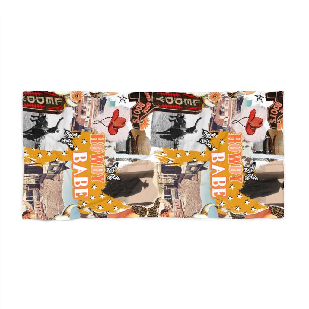 Howdy Babe Beach Towel - The Glamorous Cowgirl