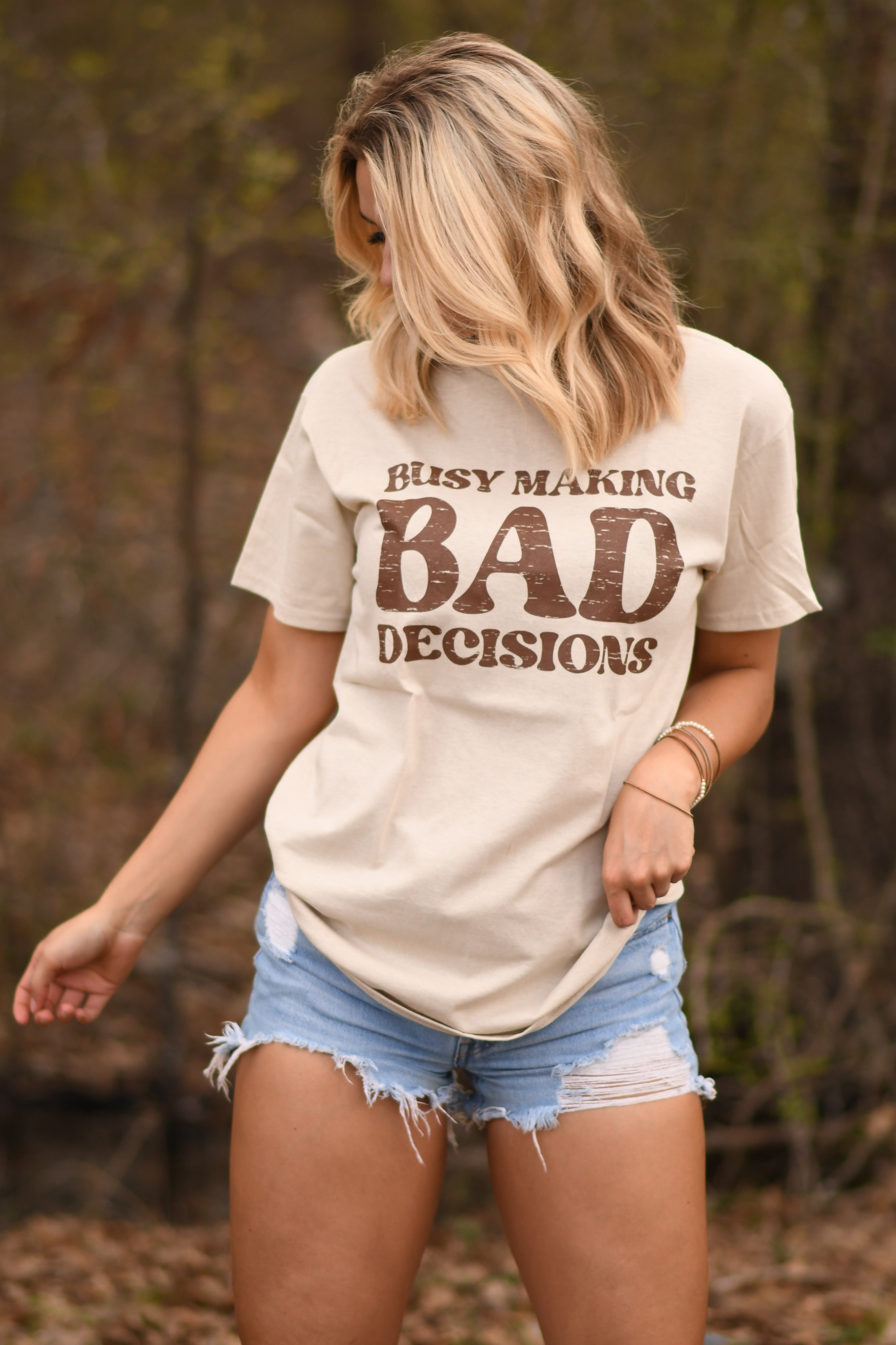 Busy Making Bad Decisions Tee - The Glamorous Cowgirl