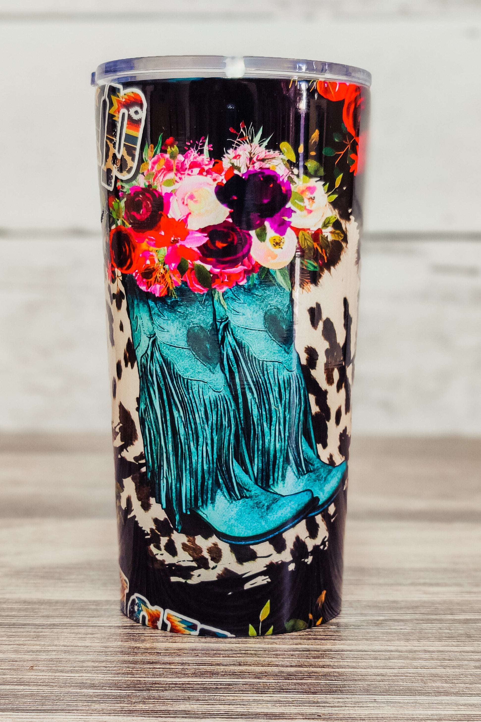 Kick The Dust Up 20oz Tumbler - The Glamorous Cowgirl