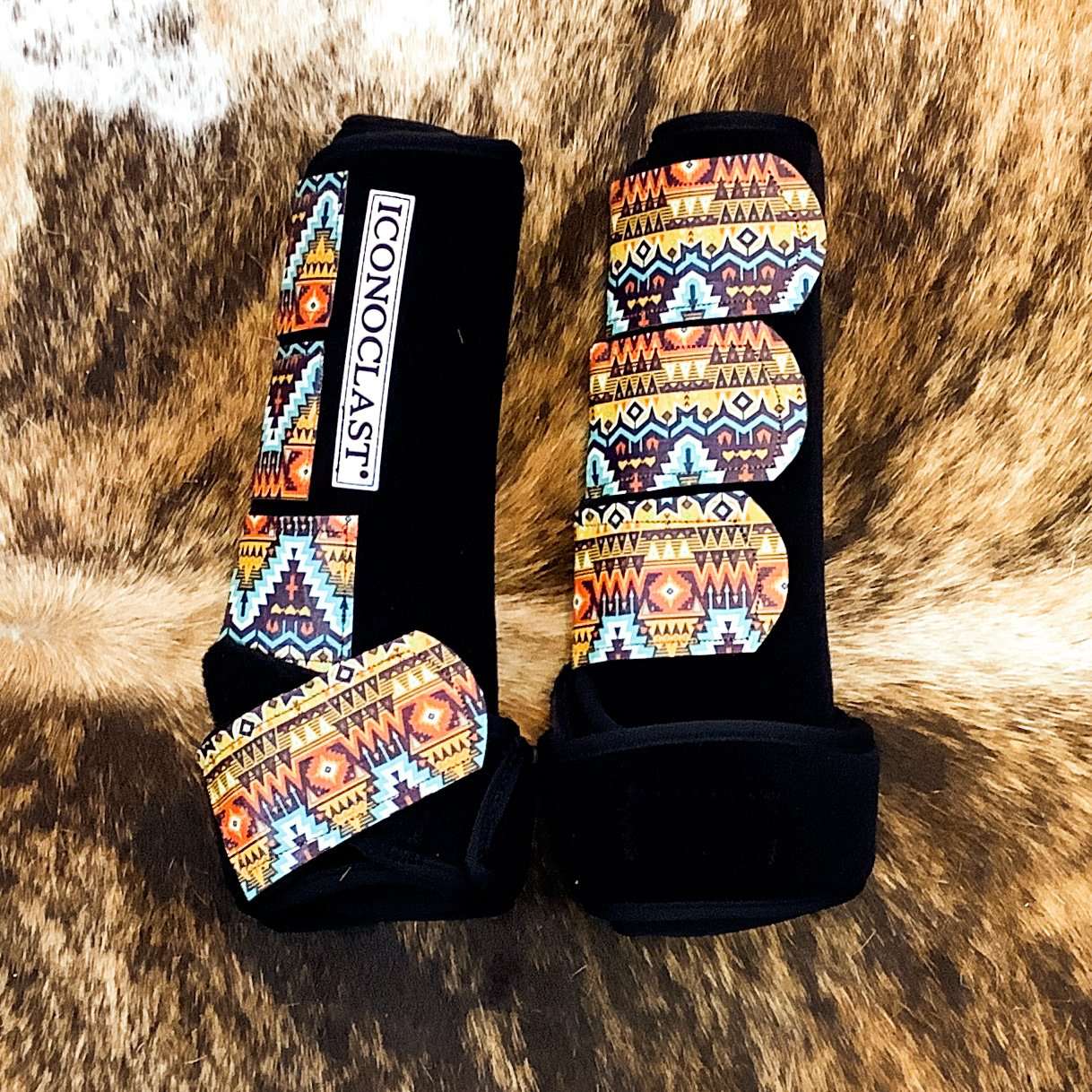 Leather Strap Boots - Aztec - The Glamorous Cowgirl