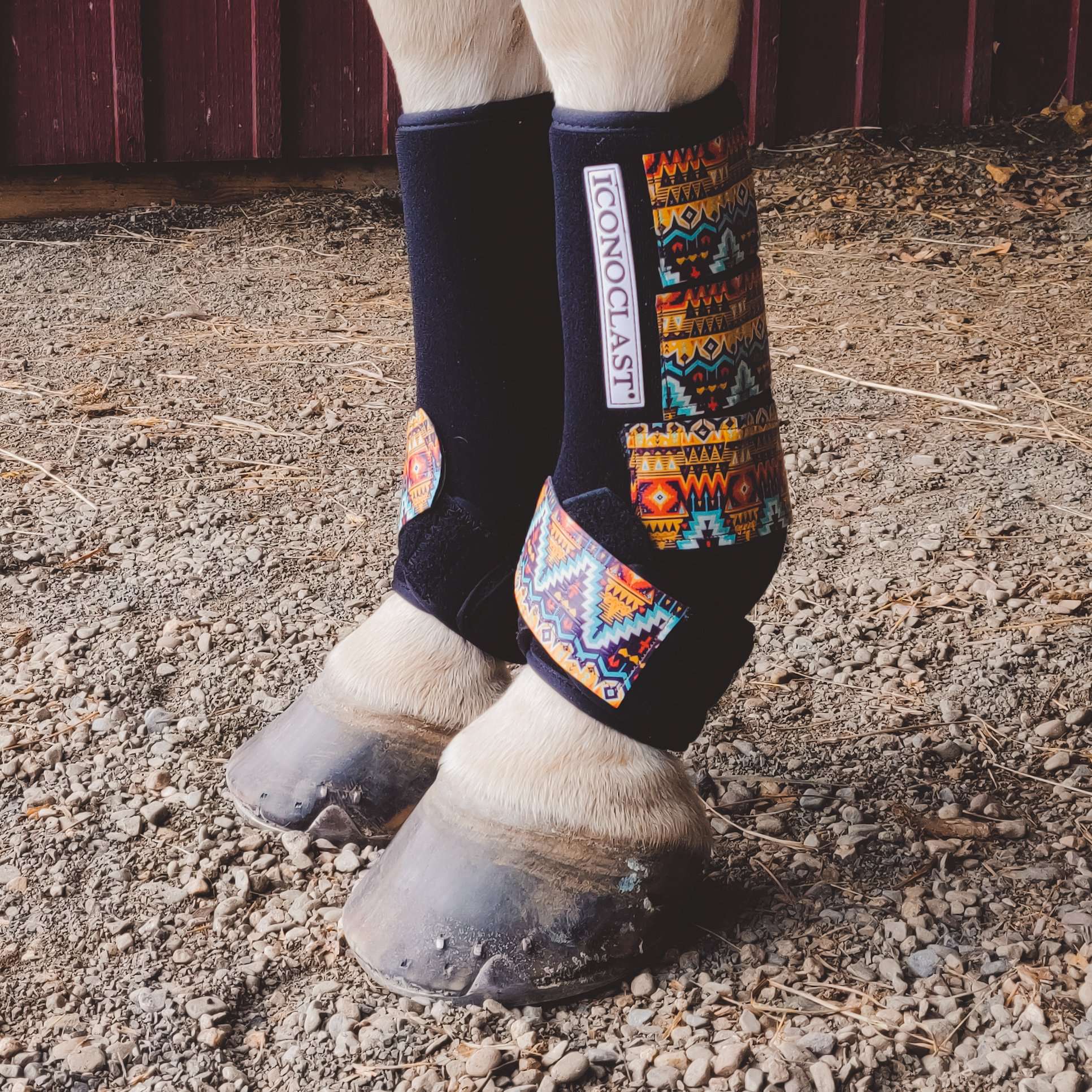 Leather Strap Boots - Aztec - The Glamorous Cowgirl