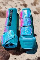 Leather Strap Boots - Holographic - The Glamorous Cowgirl