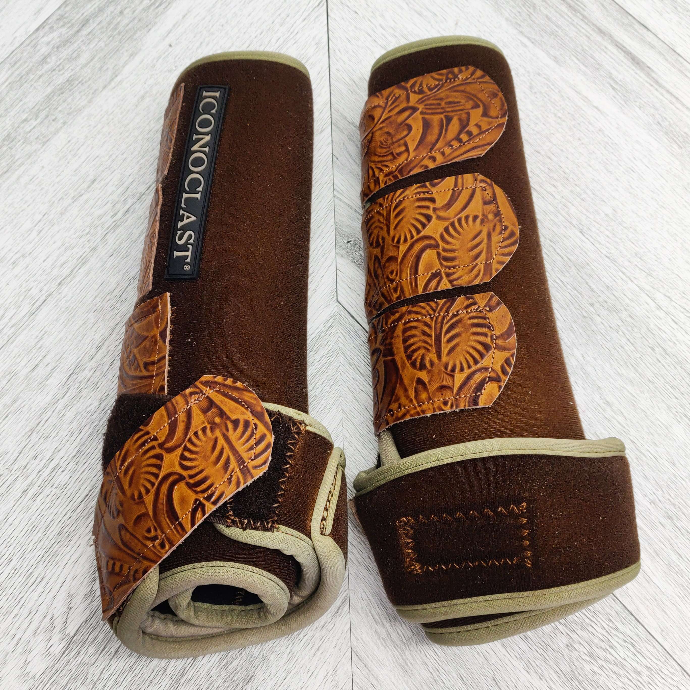 Leather Strap Boots - Tooled - The Glamorous Cowgirl