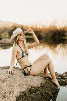 Punchy Cowgirl Tie Bikini - The Glamorous Cowgirl