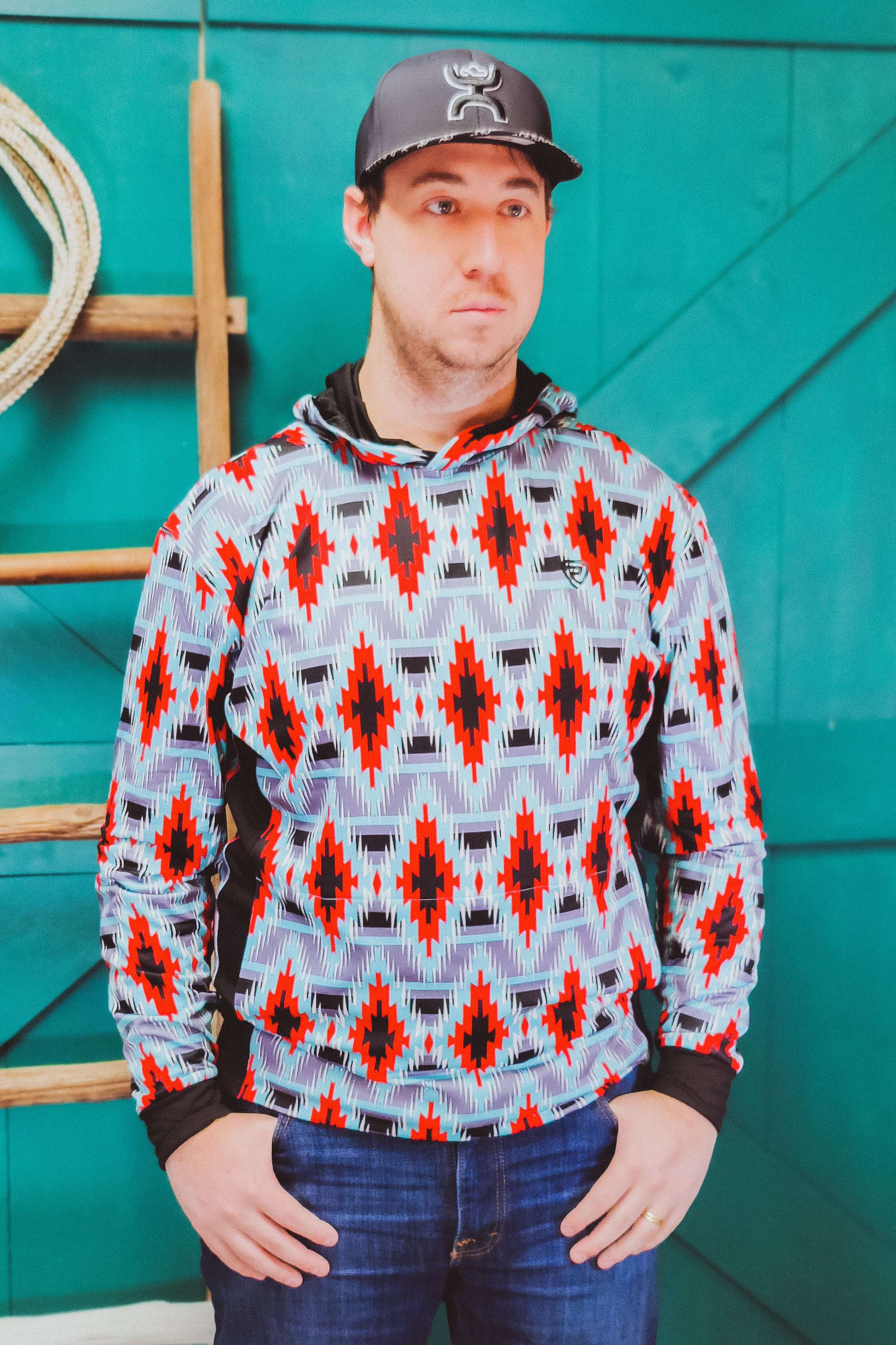 Red Rocky Mountain Hoodie By Rock & Roll Denim - The Glamorous Cowgirl