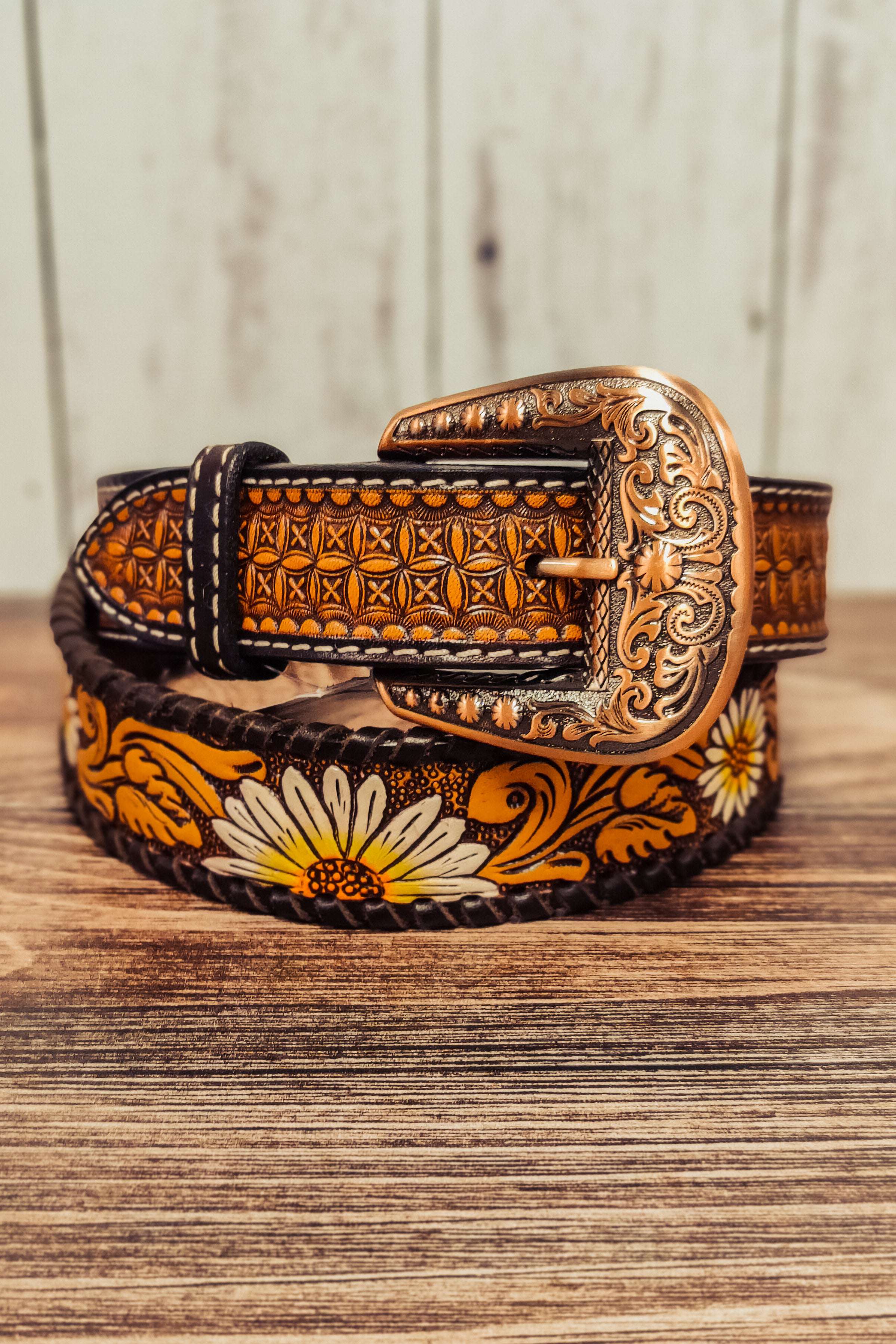 Tooled Belt - Daisy - The Glamorous Cowgirl