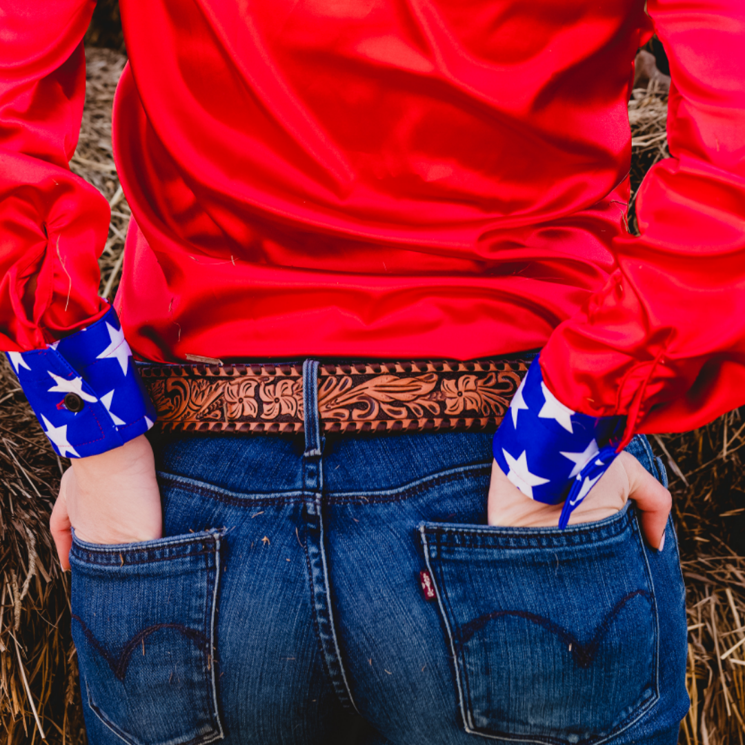 Tooled Belt - Floral Tooled - The Glamorous Cowgirl