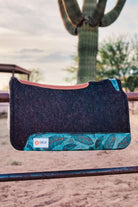 Turquoise Feather Iconoclast Saddle Pad - The Glamorous Cowgirl