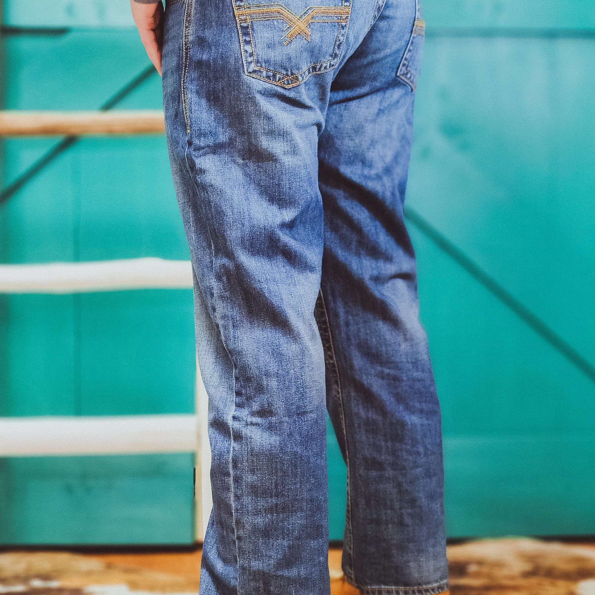 Wells Relaxed Straight Leg Jeans by Wrangler