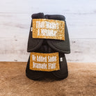 Large Black "That Wasn't a Mistake" Weaver Bells w/ Gold Glitter Straps