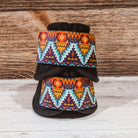 Medium Black Bells w/ Multi Aztec Leather Straps