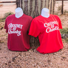 Chestnut & Cranky and Chestnut & Chaotic Tees side by side