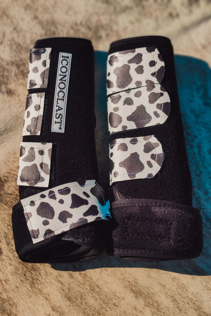 Feeling Moody Cow Print Custom Iconoclast Boots - The Glamorous Cowgirl