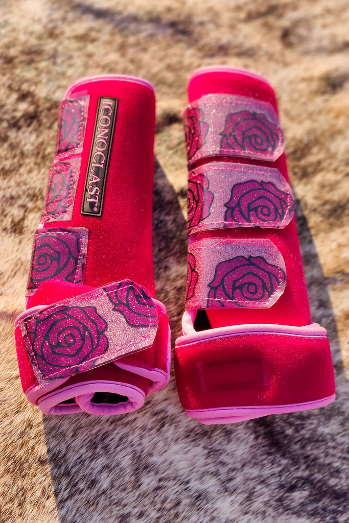 Field of Flowers Custom Glitter Rose Iconoclast Boots - The Glamorous Cowgirl