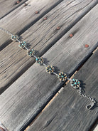 Hand Made Sterling Silver Turquoise Choker Necklace Signed Nizhoni - The Glamorous Cowgirl