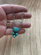 Handmade Sterling Silver and Turquoise Necklace Signed Nizhoni - The Glamorous Cowgirl