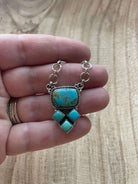 Handmade Sterling Silver and Turquoise Necklace Signed Nizhoni - The Glamorous Cowgirl