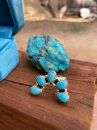 Kingman Turquoise &amp; Sterling Silver  Diamond Wrap Ring - The Glamorous Cowgirl