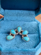 Kingman Turquoise &amp; Sterling Silver  Diamond Wrap Ring - The Glamorous Cowgirl