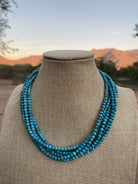 Navajo Royston Green Turquoise &amp; Sterling Silver 17 Inch Necklace - The Glamorous Cowgirl