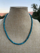 Navajo Royston Green Turquoise &amp; Sterling Silver 17 Inch Necklace - The Glamorous Cowgirl