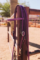 Purple Leather Quick Change Working Headstall - The Glamorous Cowgirl
