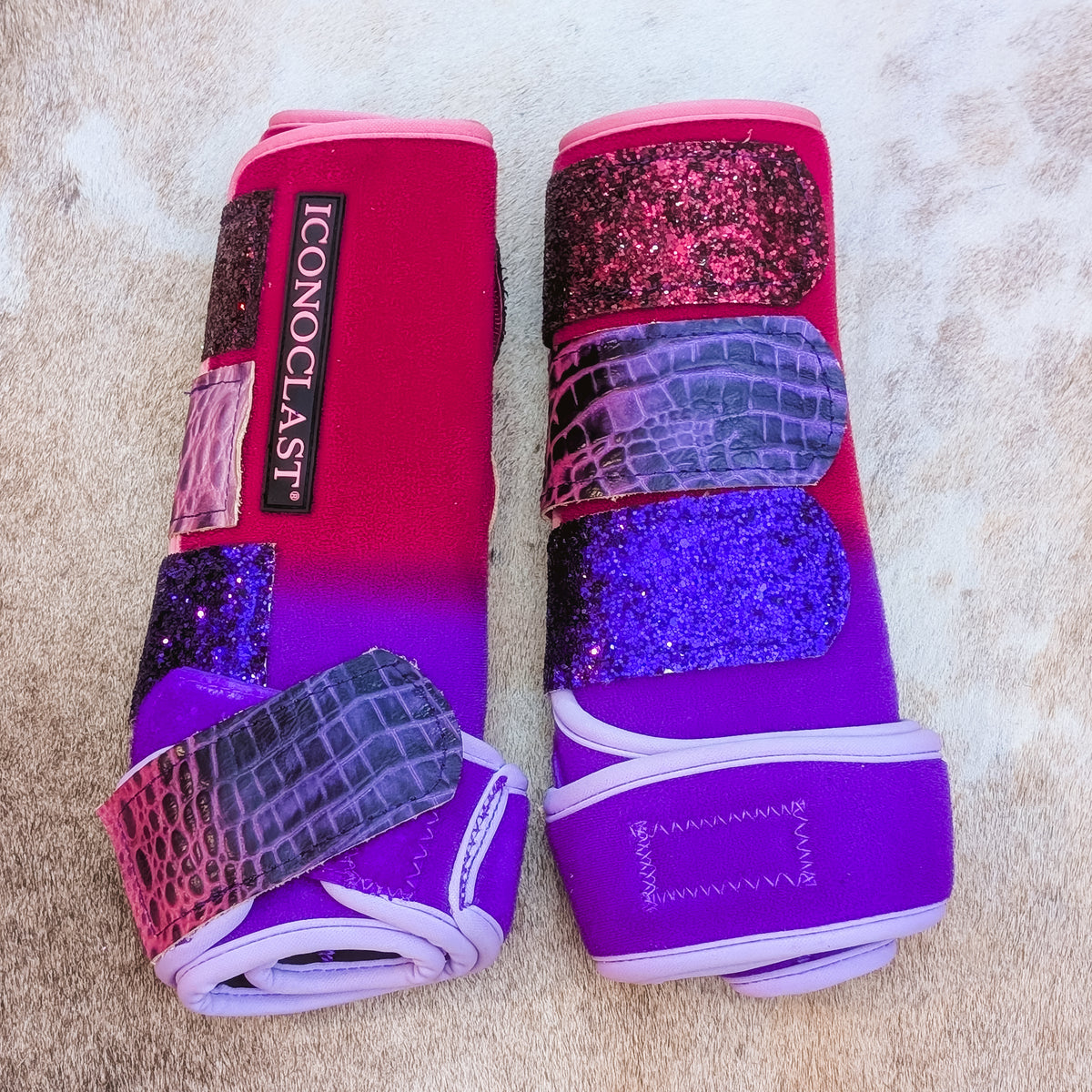 Large Wine to Purple Double Dyed Iconoclast Fronts w/ Purple Ombre Cro ...