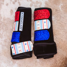 Large Black Iconoclast Fronts w/ Patriotic and Red/Blue Glitter Straps