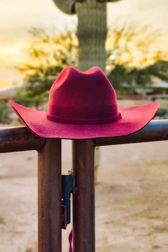 Rodeo Royalty 4x Felt - Wine - The Glamorous Cowgirl