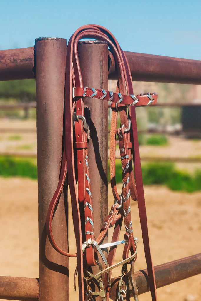 Silver Laced Headstall - The Glamorous Cowgirl