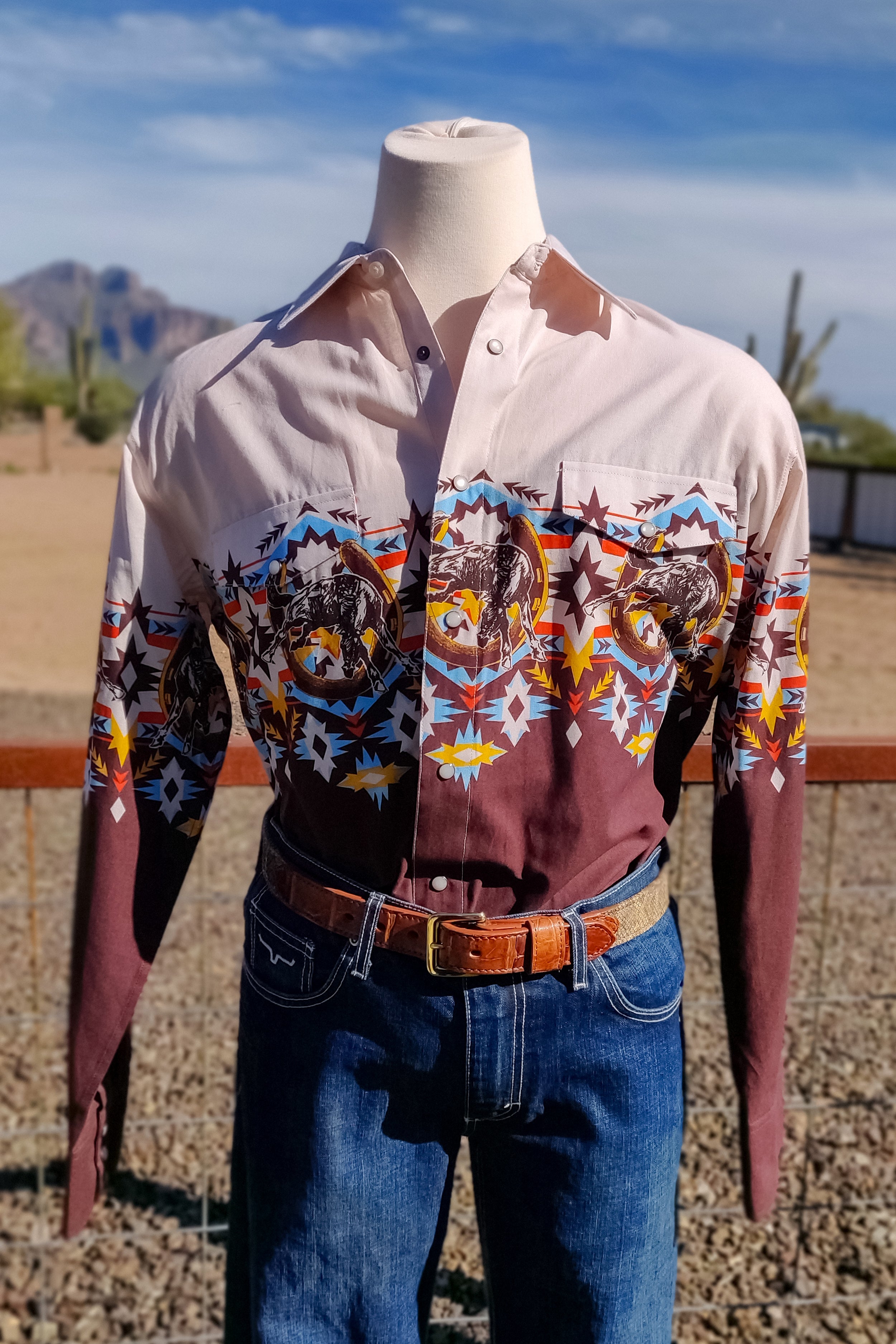Hold On For The Ride Button Down - The Glamorous Cowgirl