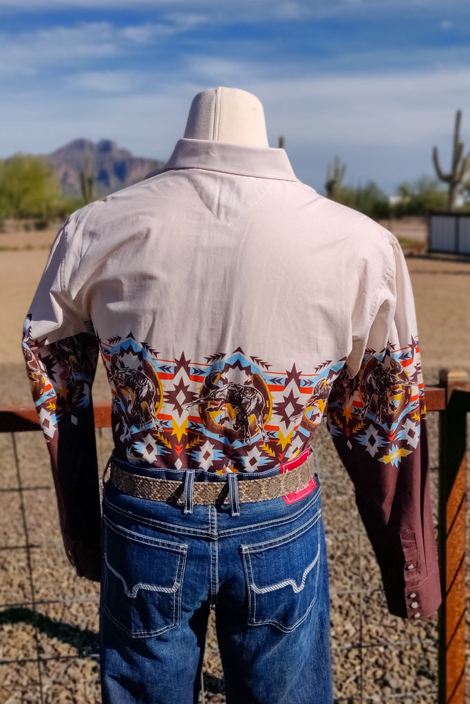 Hold On For The Ride Button Down - The Glamorous Cowgirl