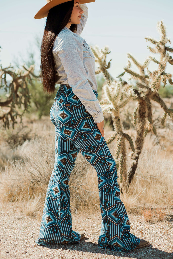 All Eyes On You Aztec Flares by Rock &amp; Roll - The Glamorous Cowgirl
